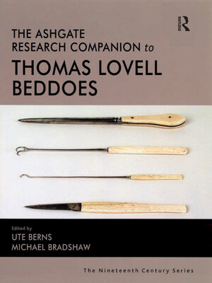 cover image of The Ashgate Research Companion to Thomas Lovell Beddoes